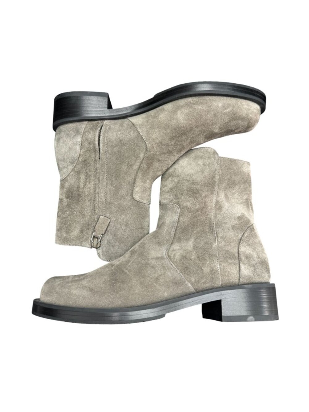 Stuart Weitzman 5050 Bold Zip Khaki Suede Bootie Women's Boots, Size 6.5 NWOB - Picture 7 of 9